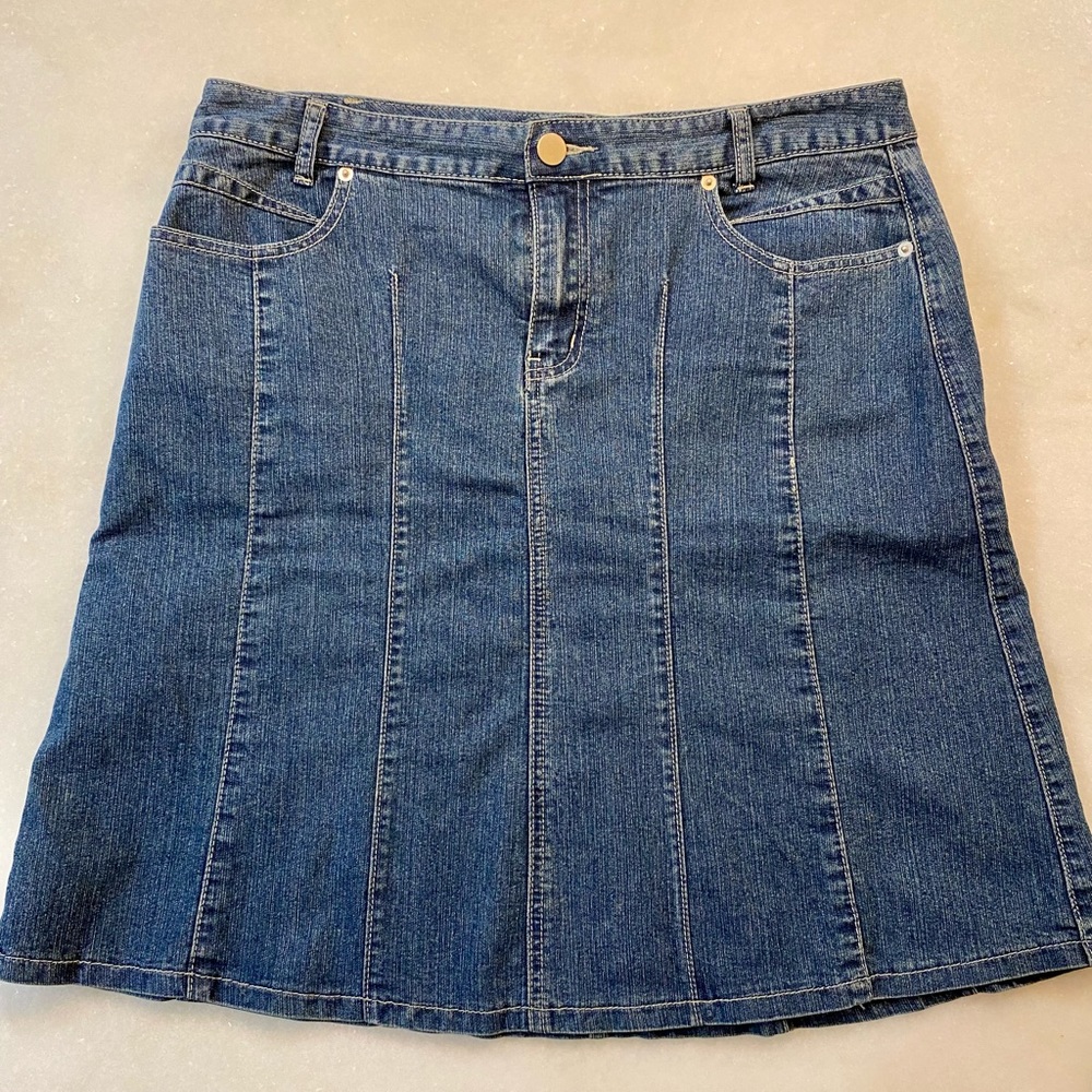 Baccini Denim Skirt Size 12